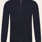 Ritsvest met opstaande kraag van cashmere | BLUE NAVY