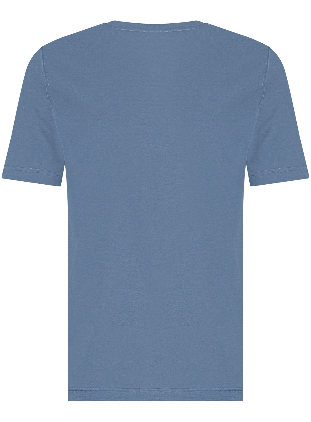 T-shirt van katoen | MID.BLAUW