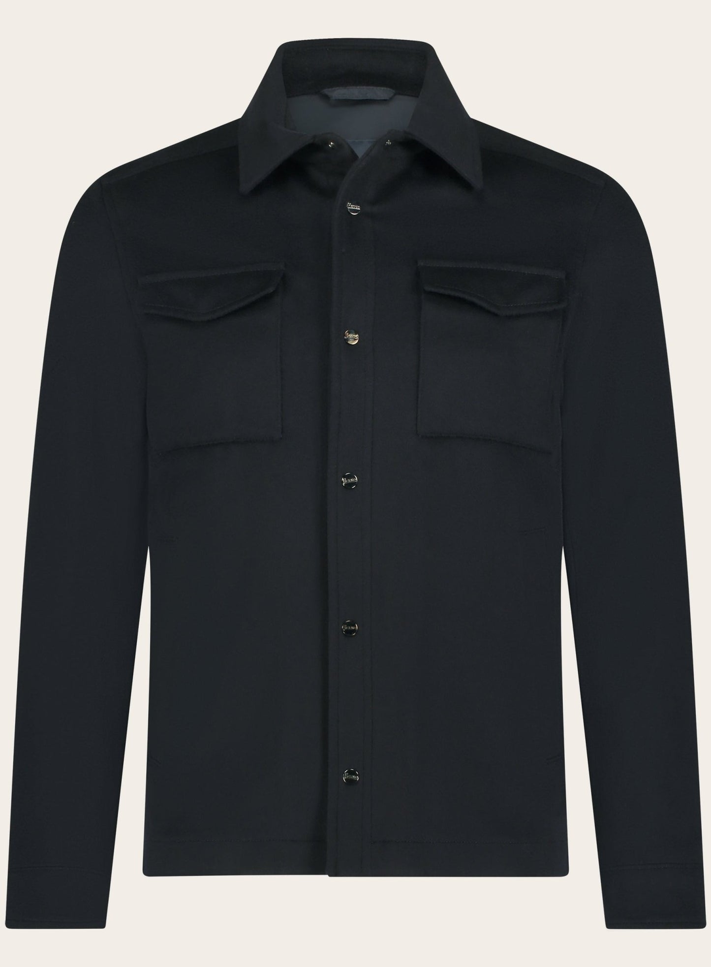 Overshirt van wol en cashmere | BLUE NAVY