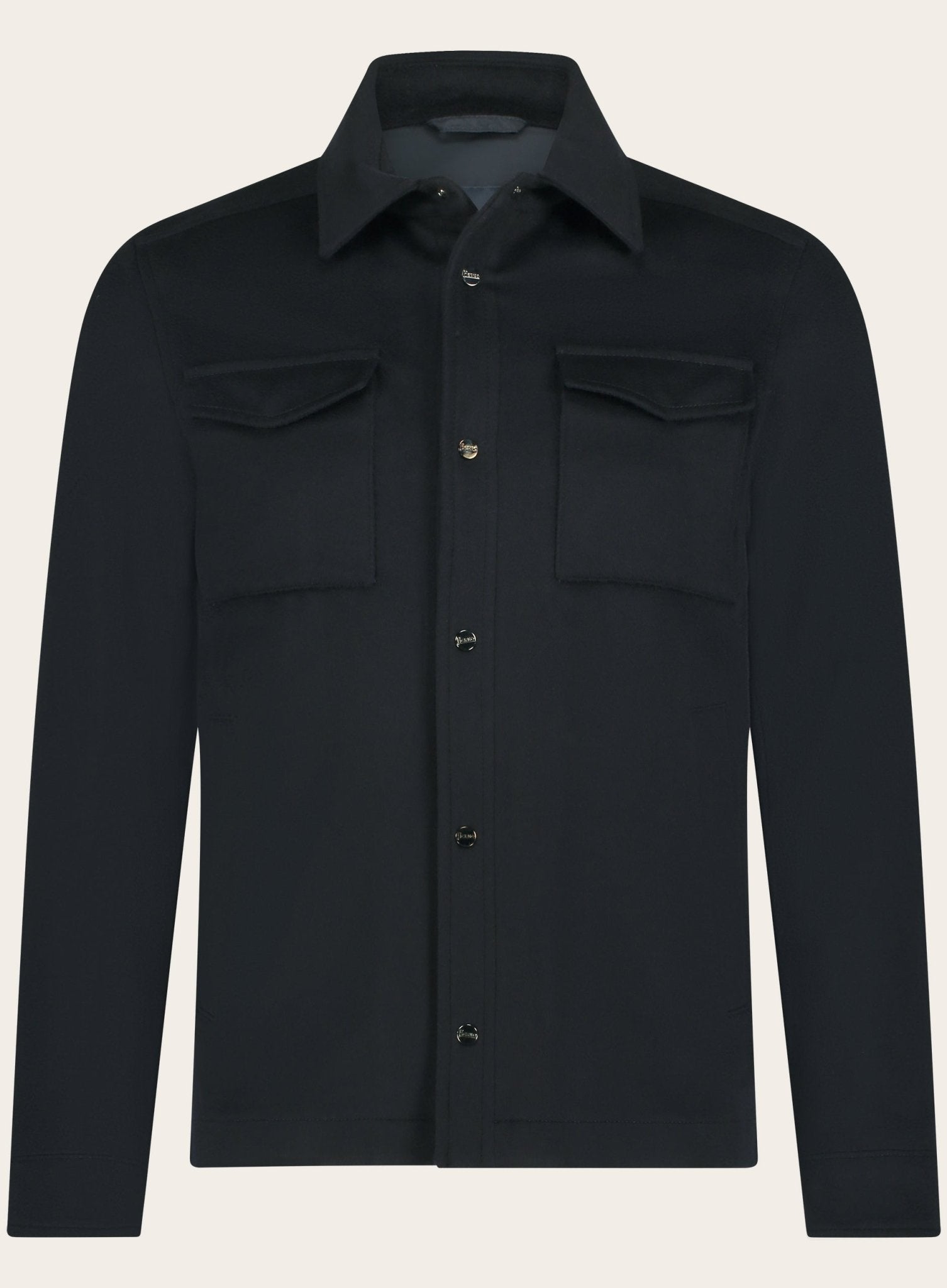 Overshirt van wol en cashmere | BLUE NAVY