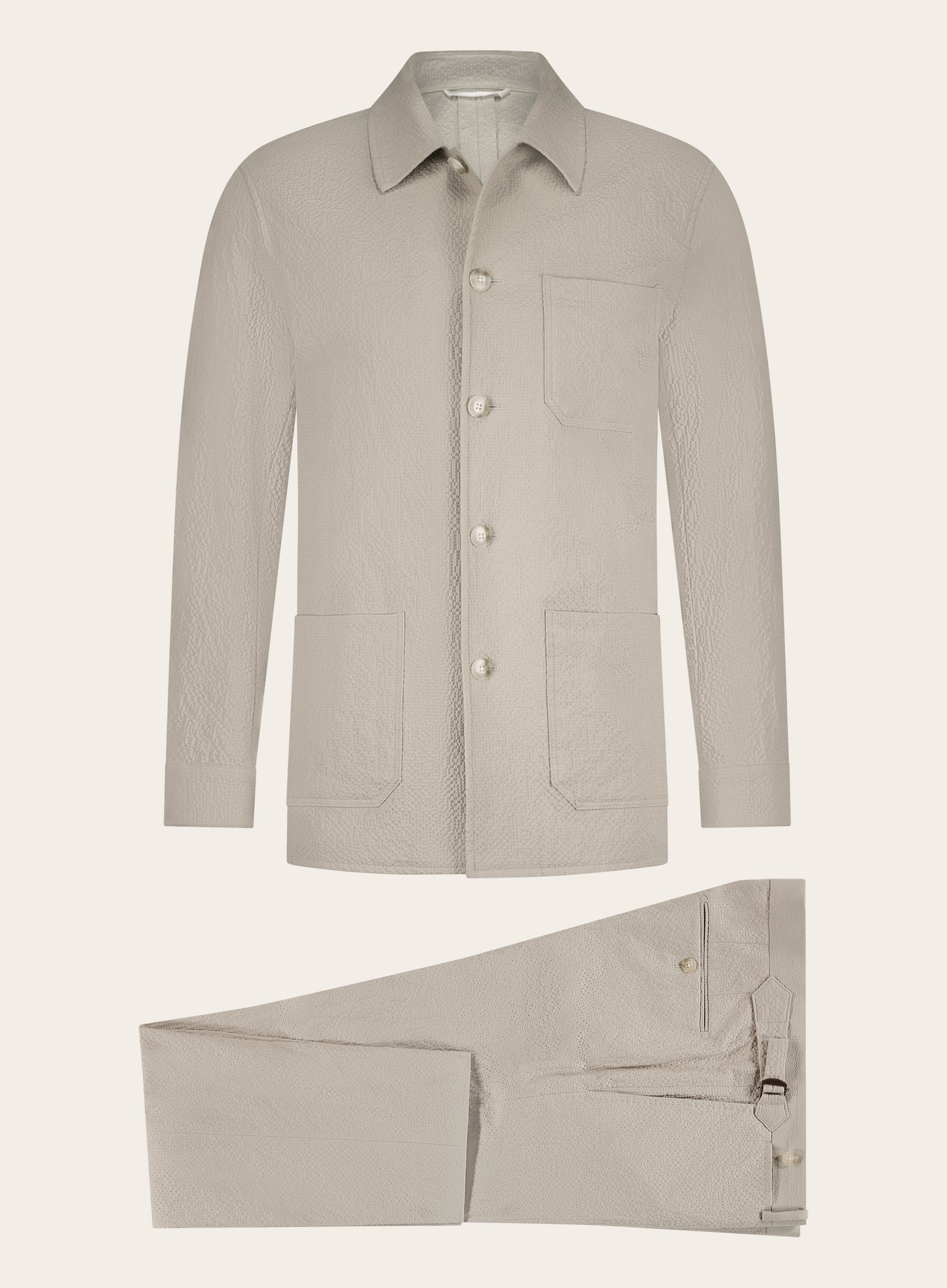 Pak met safari jacket van katoen | Beige