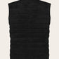 Regular-fit gewatteerde bodywarmer van suède | Zwart