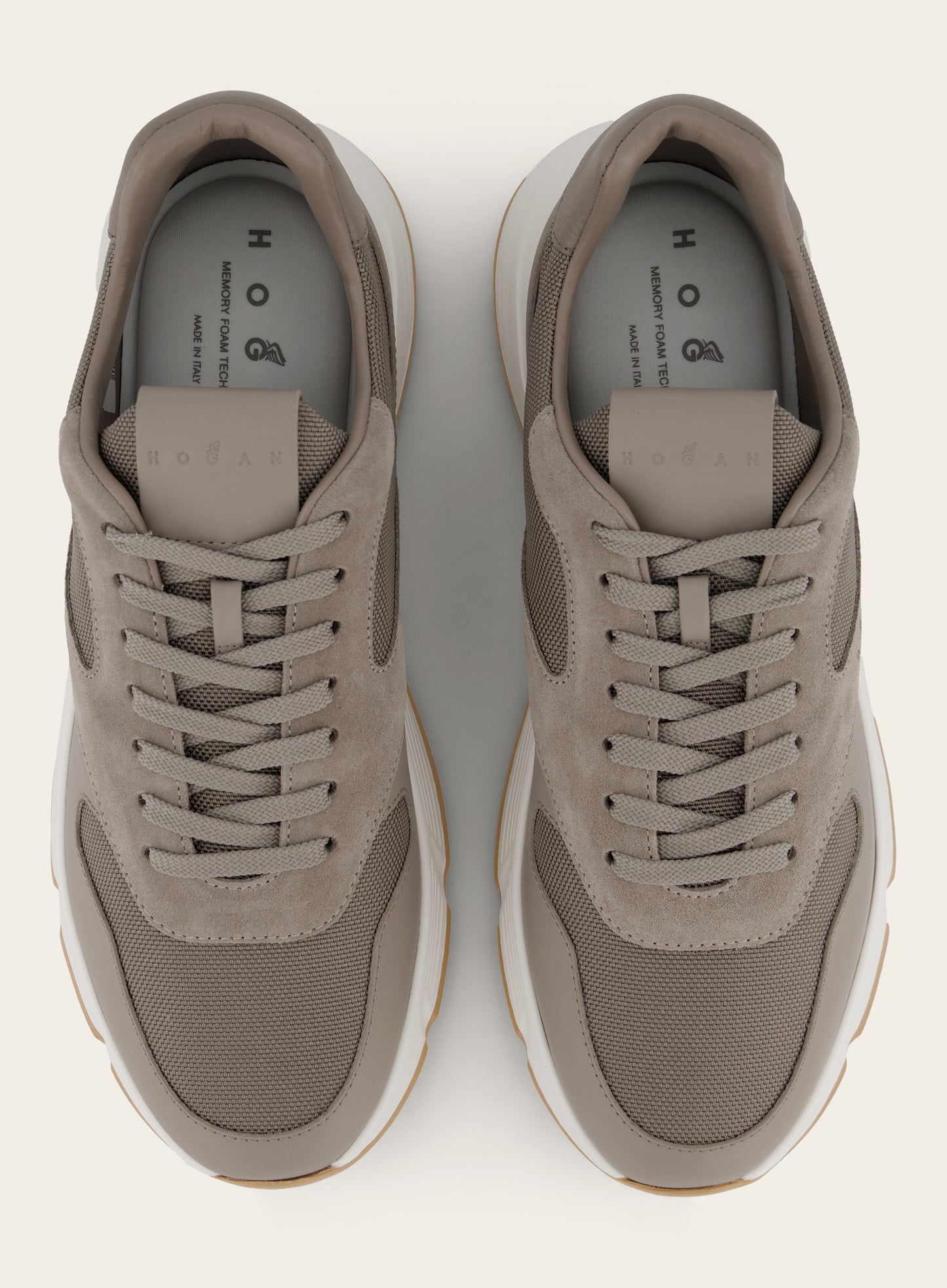 Hyperlight sneakers van leer | Beige