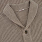 Cardigan with flat collar made of wool