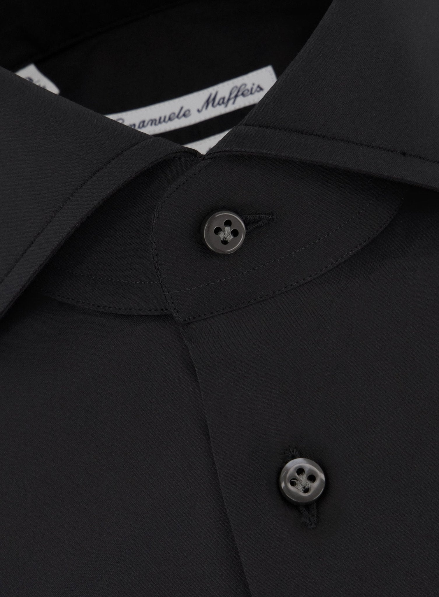Stretch shirt van katoen | FULL_WIDTH | Zwart