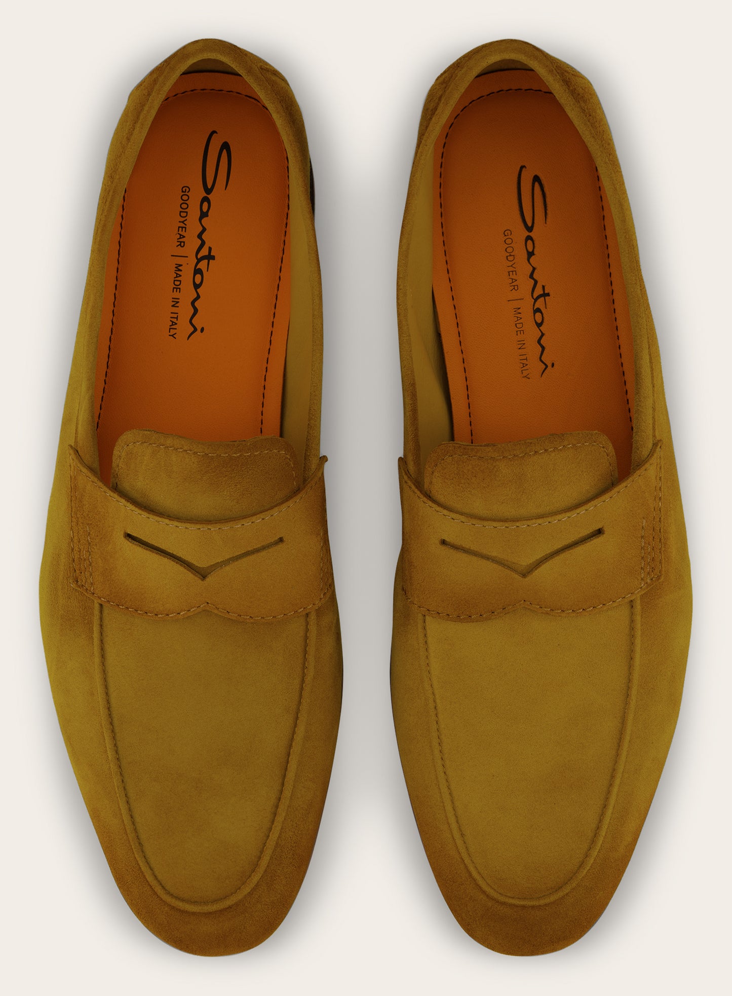 Penny loafers van suède | Geel