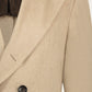 Regular-fit double breasted mantel van wol, cashmere en zijde | Beige