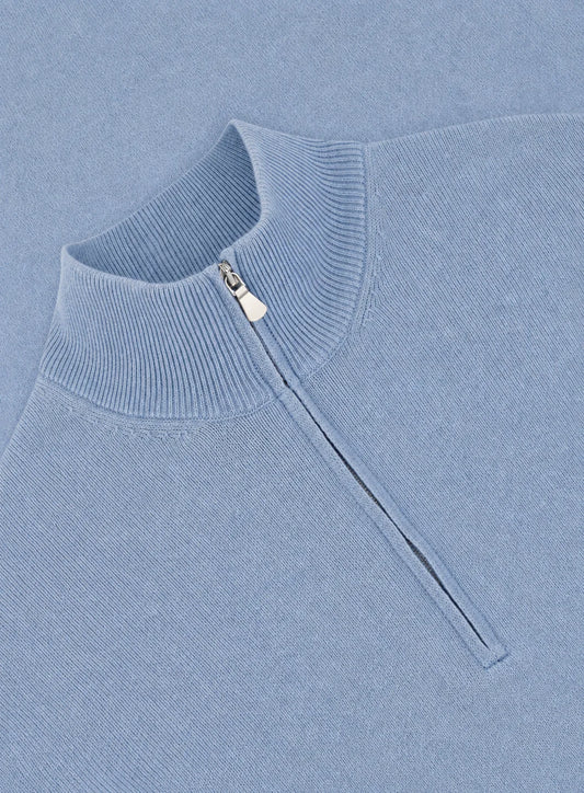 Half-zip trui van wol en cashmere