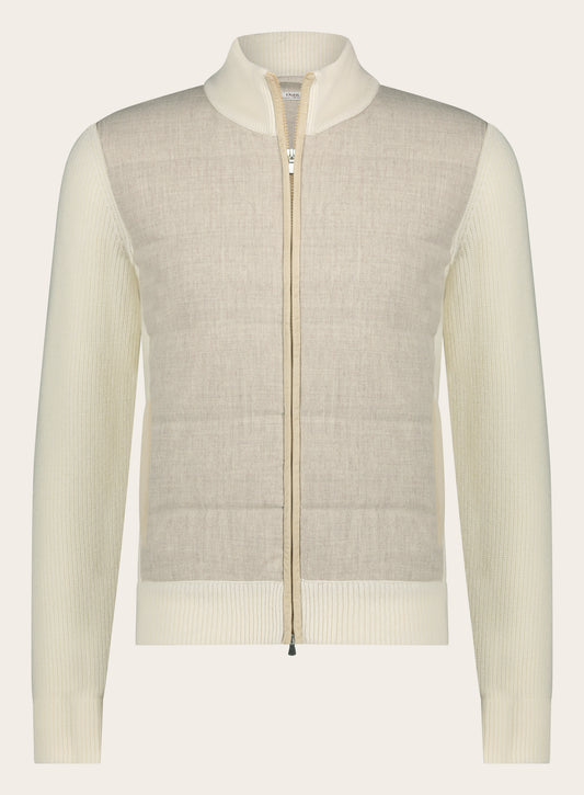 Donsvest van wol | TAUPE BEIGE