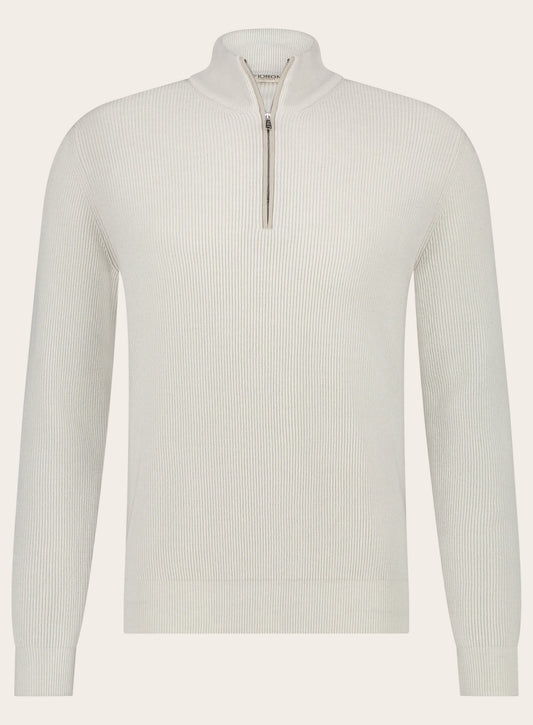 Half-zip trui van cashmere | Beige