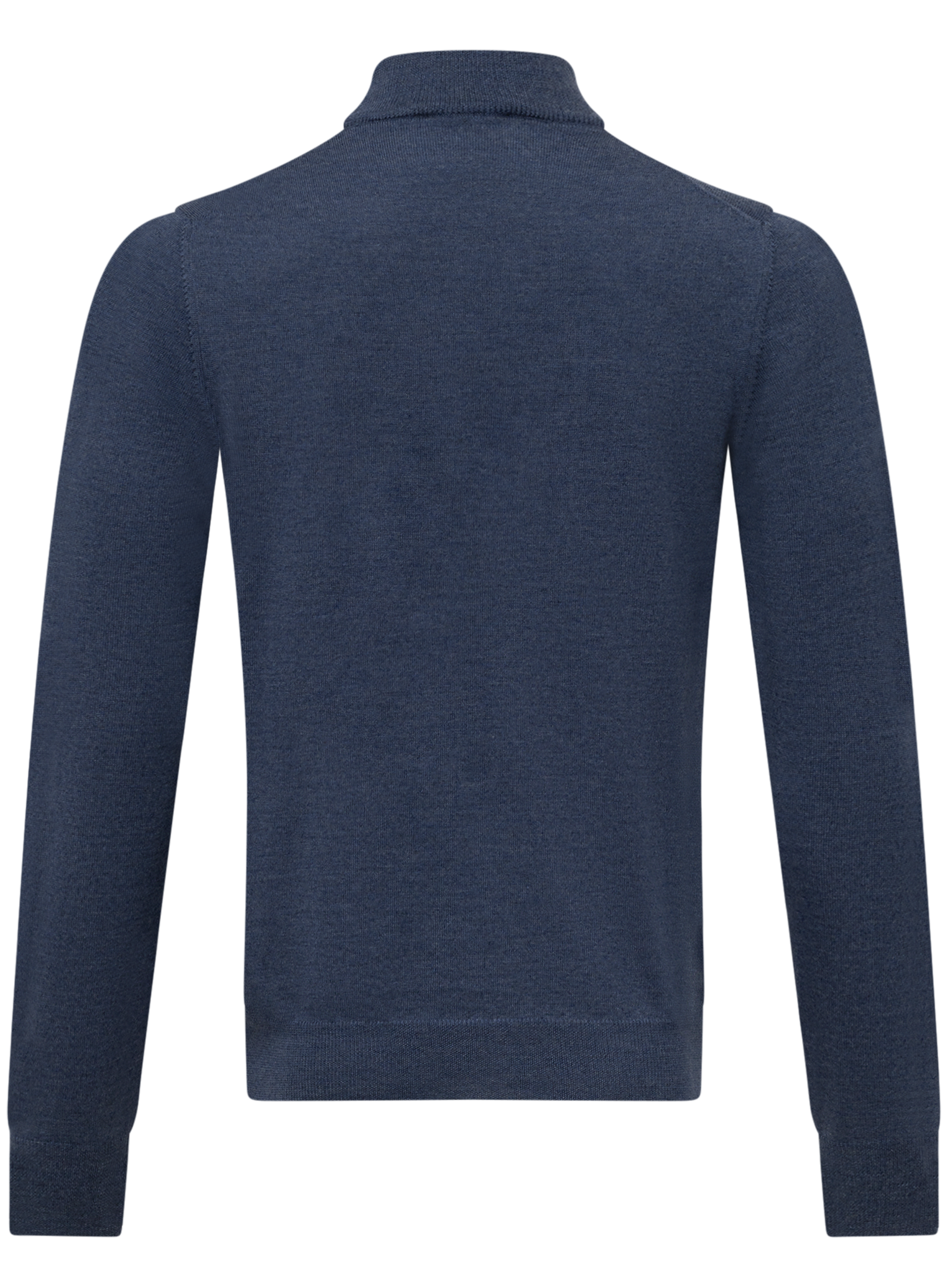 Mockneck trui van virgin wol | JEANS BLAUW