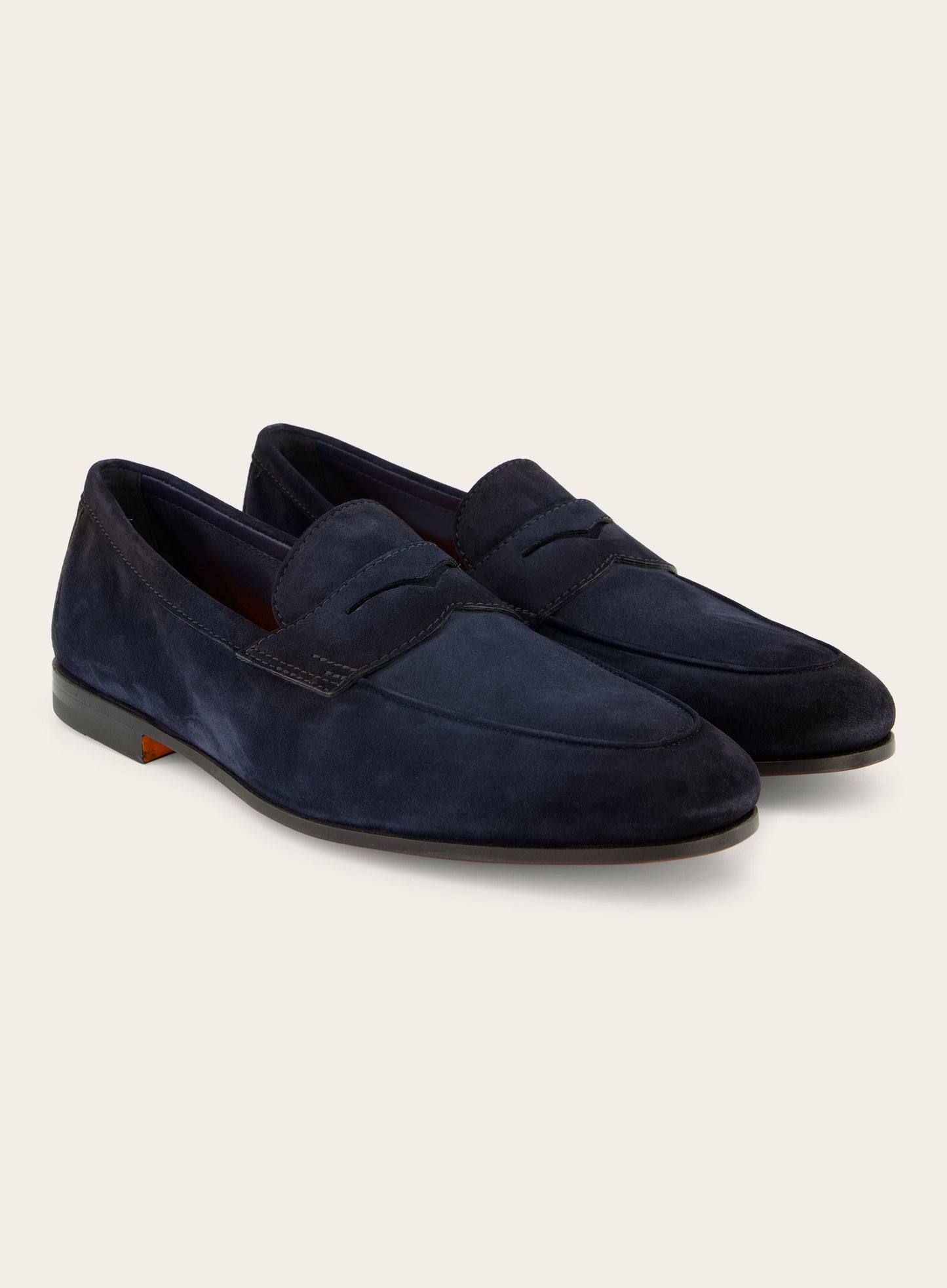 Penny loafers van suède | BLUE NAVY