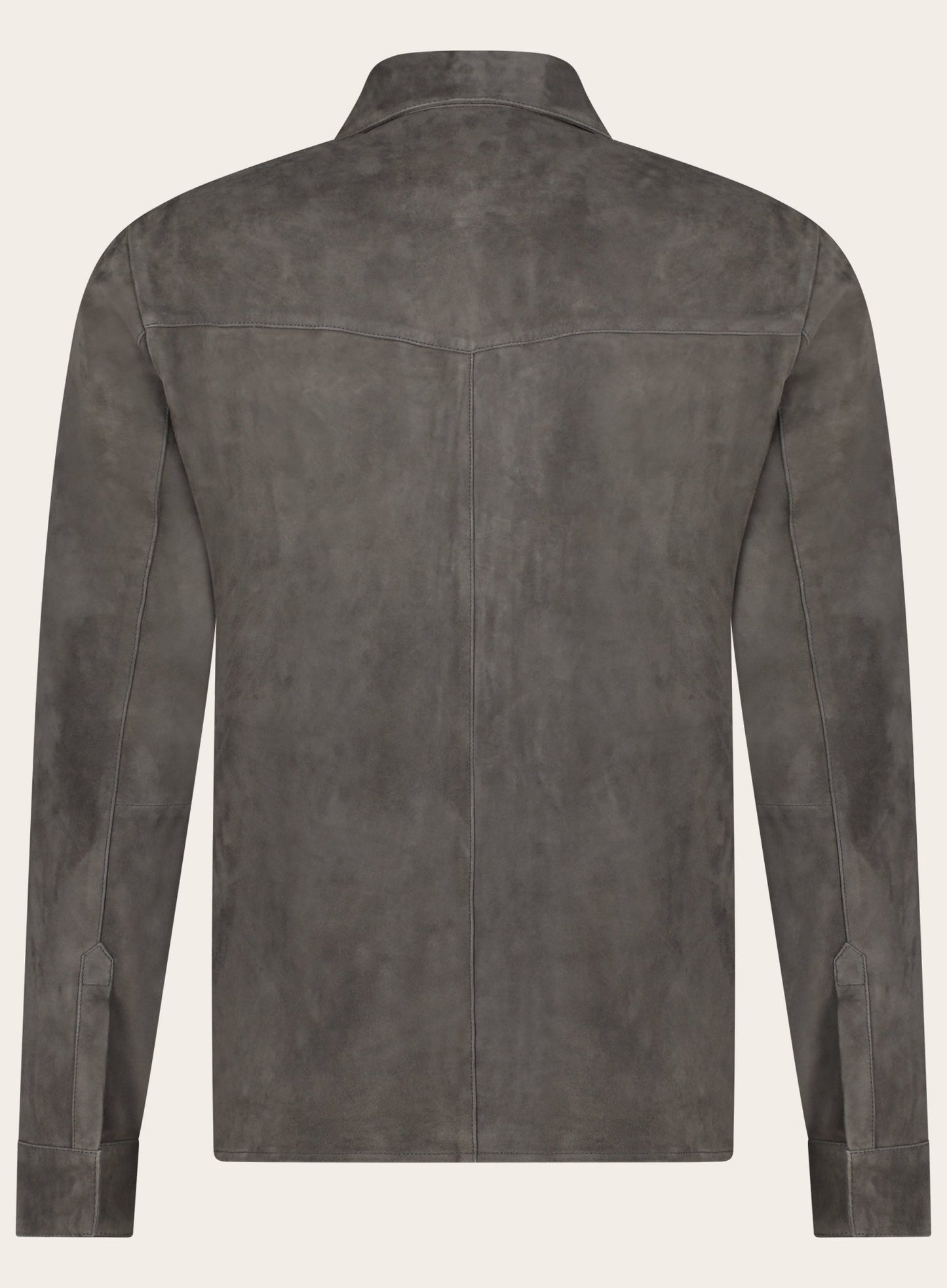 Robert overshirt van suède | WARM GREY