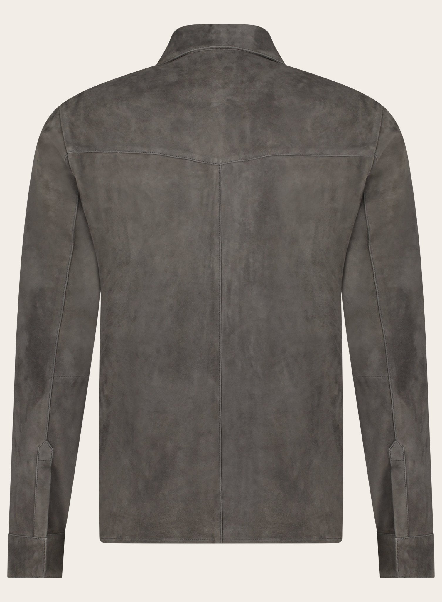 Robert overshirt van suède | WARM GREY