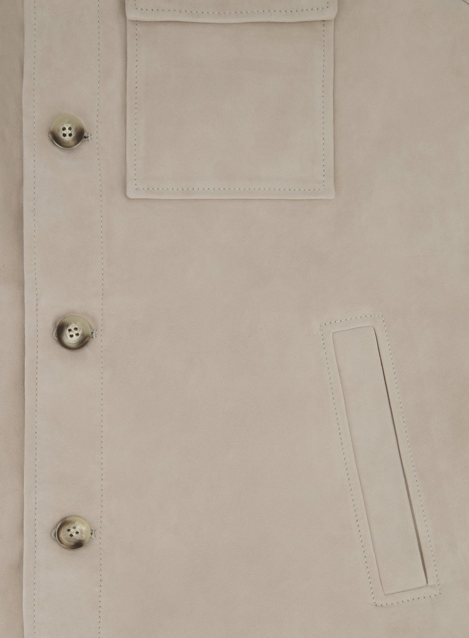 MEX overshirt van suède | Beige