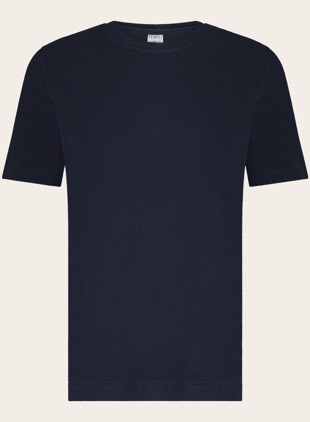 Terry badstof t-shirt van katoen | BLUE NAVY