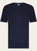 Terry badstof t-shirt van katoen | BLUE NAVY