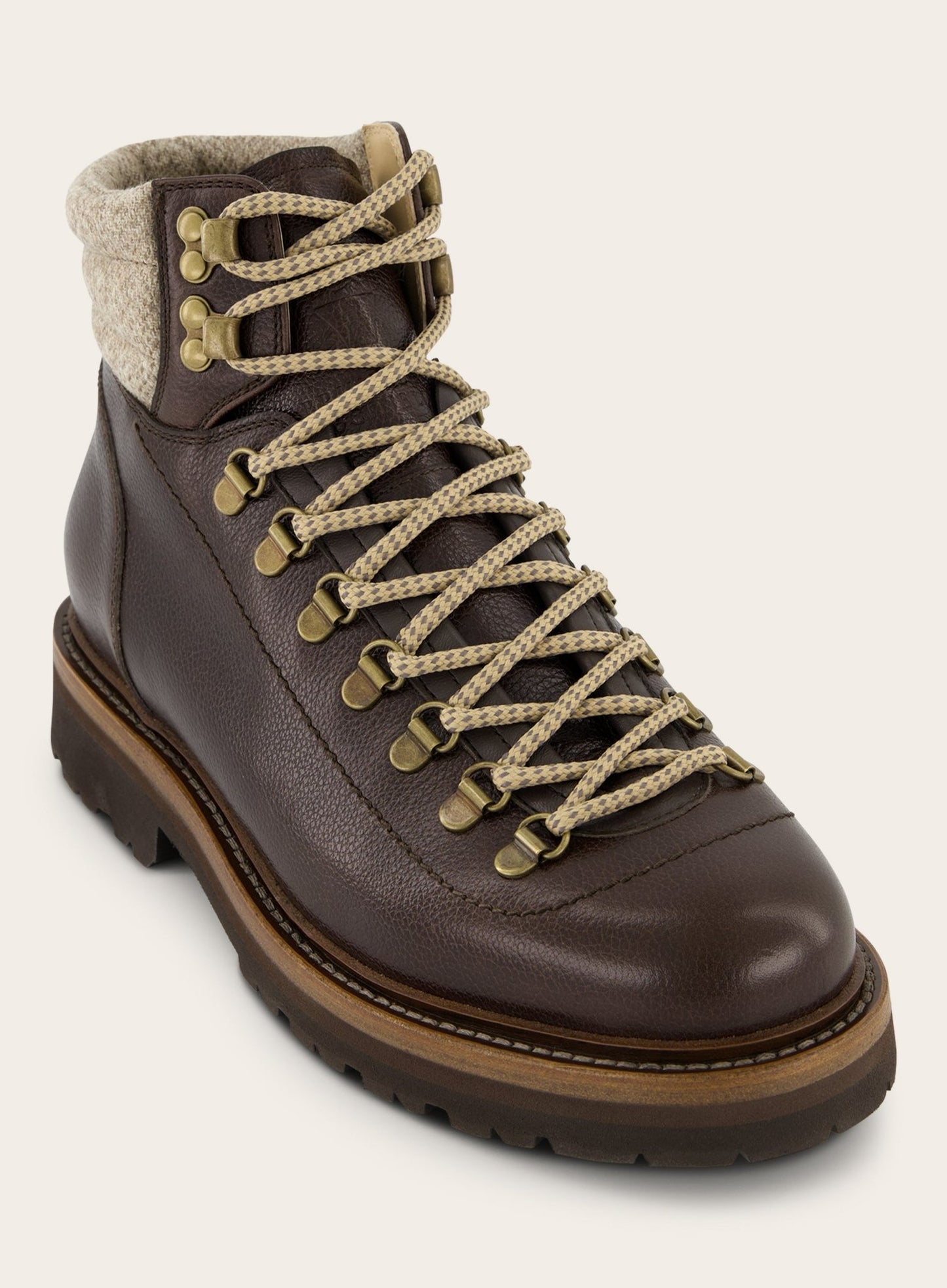 Mountain boots van kalfsleer en wolafwerking | Bruin