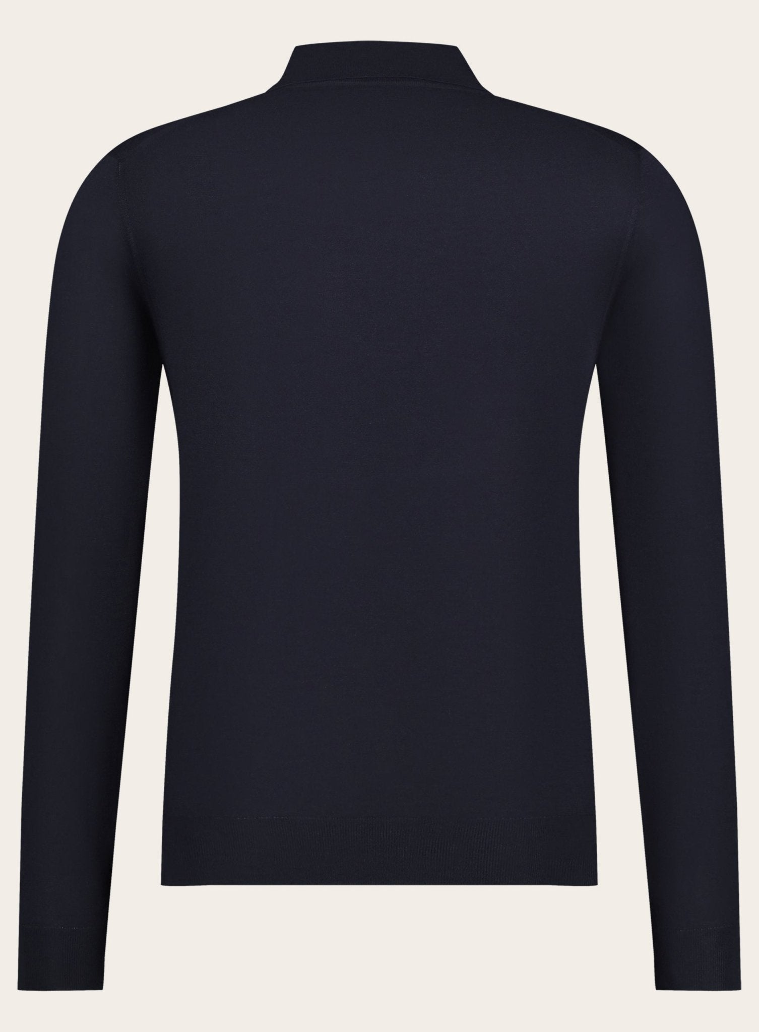 Poloshirt van cashmere en zijde | BLUE NAVY