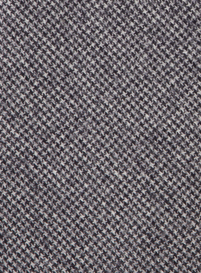 Pied-de-poule stropdas van wol | FULL_WIDTH | Antraciet