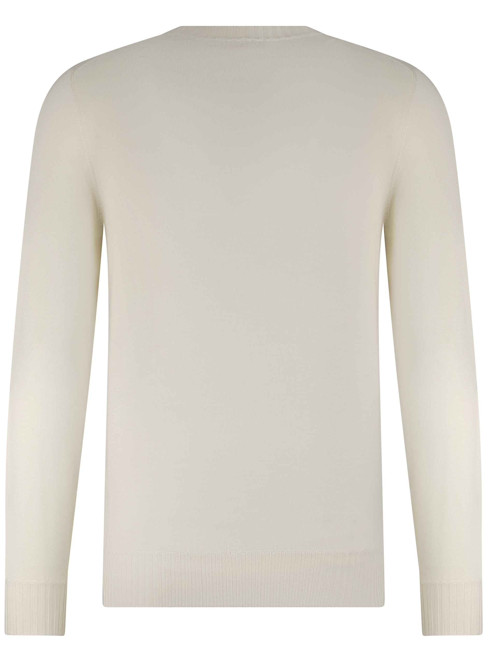 Crewneck met lange mouwen van cashmere | Wit
