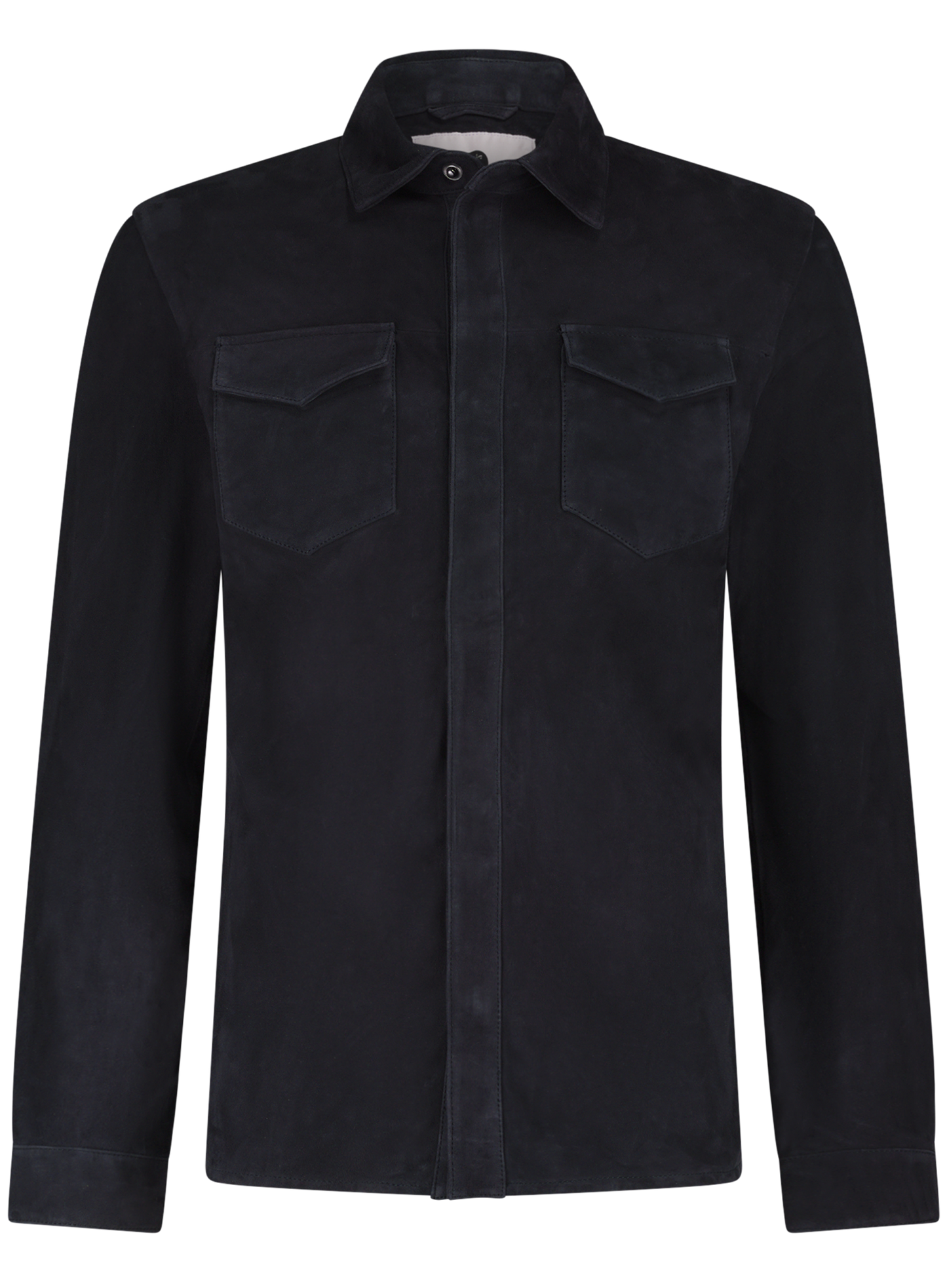 Robert overshirt van suède | BLUE NAVY