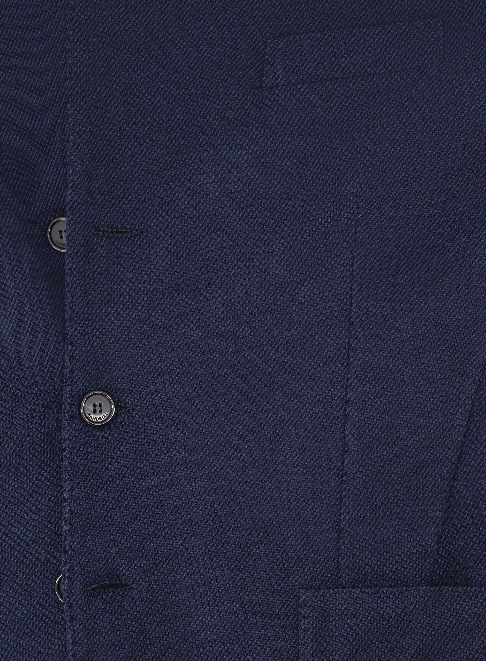 Gemêleerd colbert van wol en katoen | FULL_WIDTH | BLUE NAVY