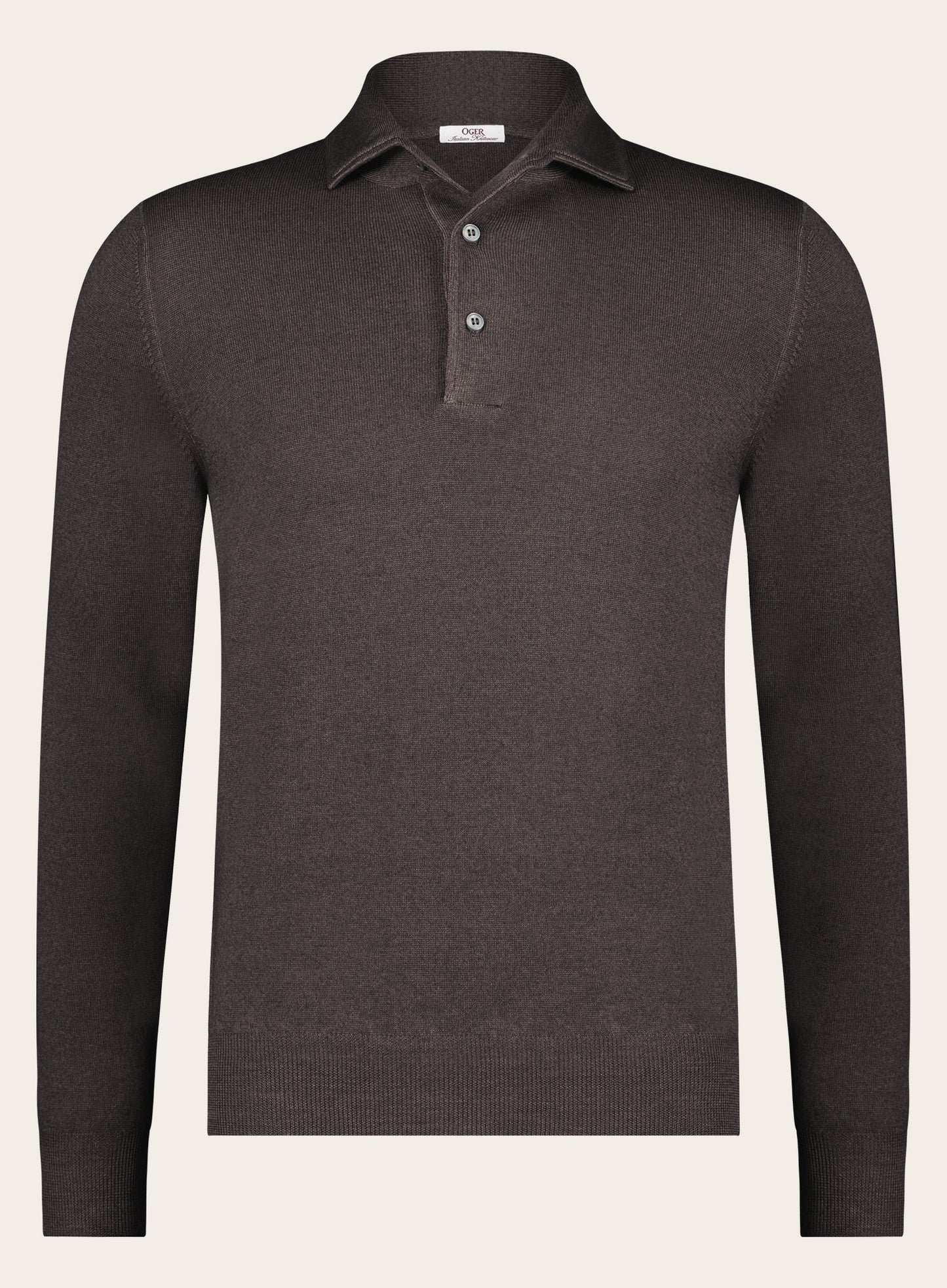 Slim-fit poloshirt van wol | D.Bruin