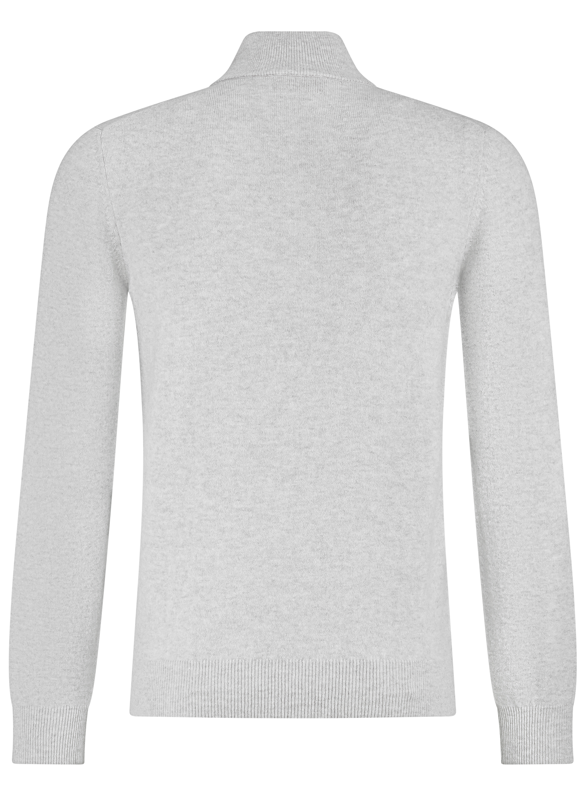 Half-zip trui van wol | L.Grijs