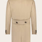 Regular-fit double breasted mantel van wol, cashmere en zijde | Beige