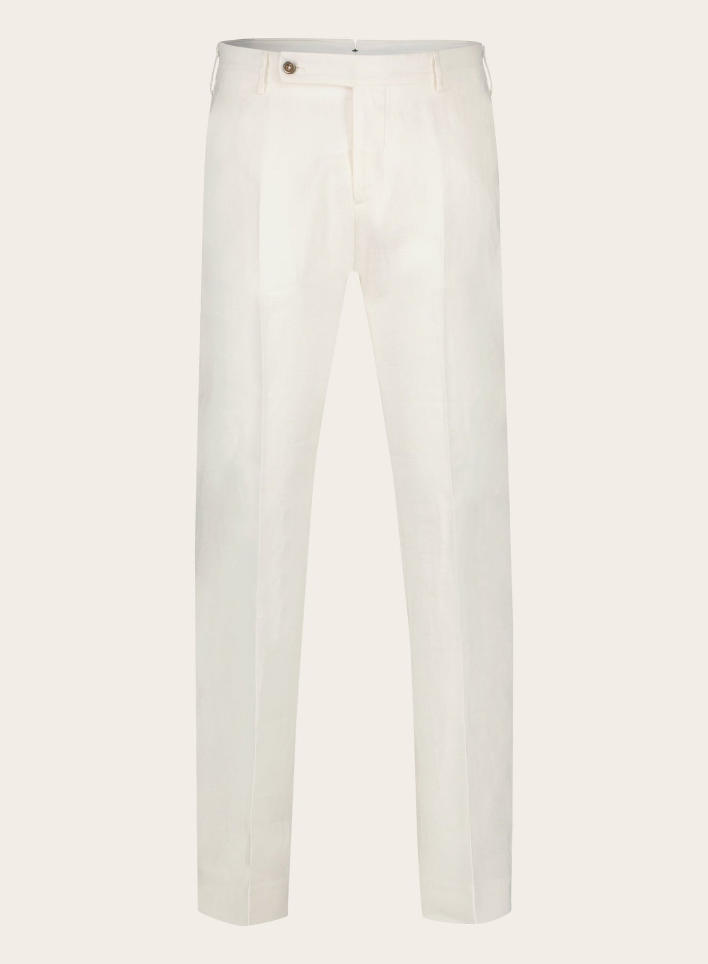 Slim-fit linnen pantalon | Wit