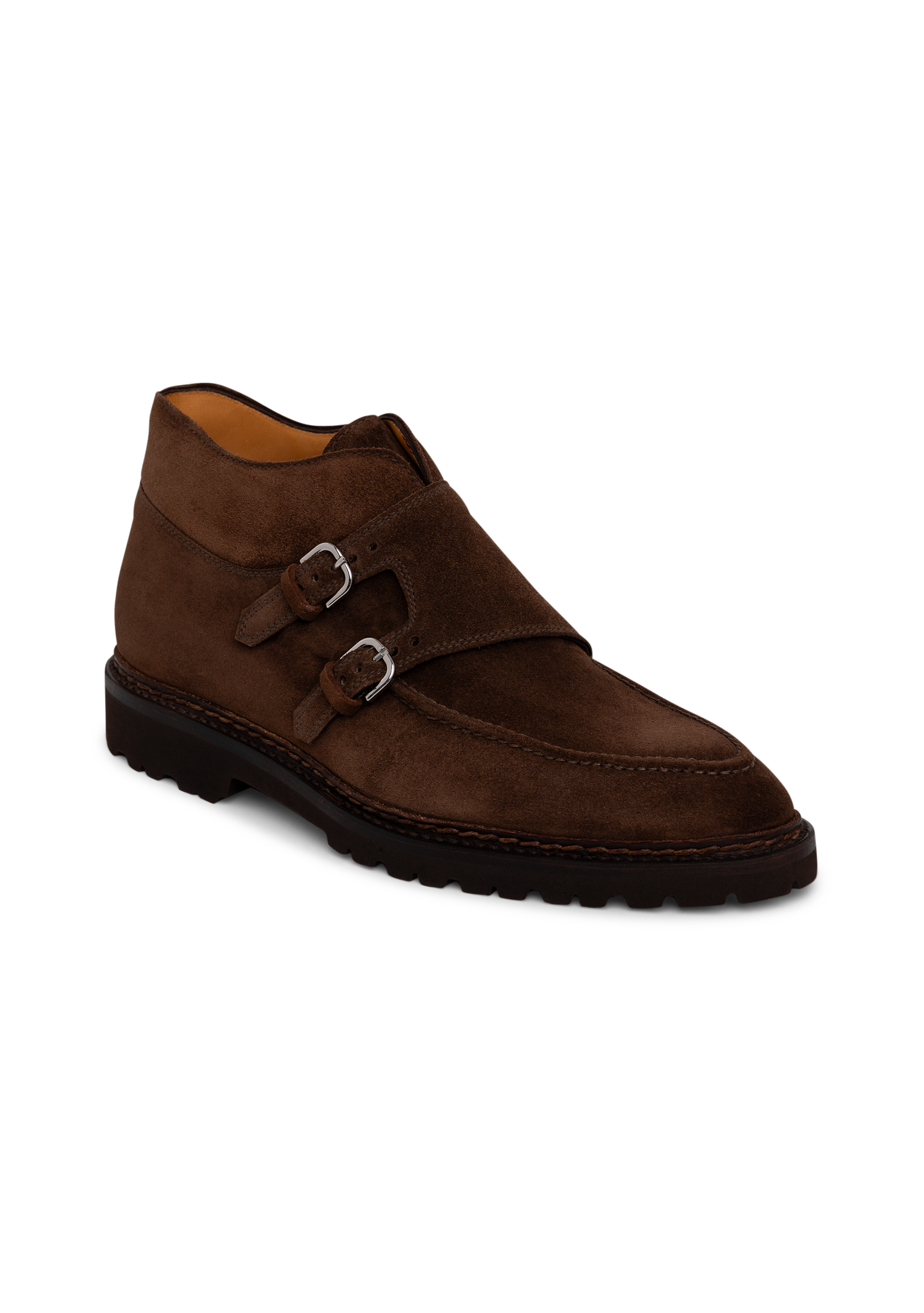 Diamente III dubbele gespschoenen van suède | Bruin