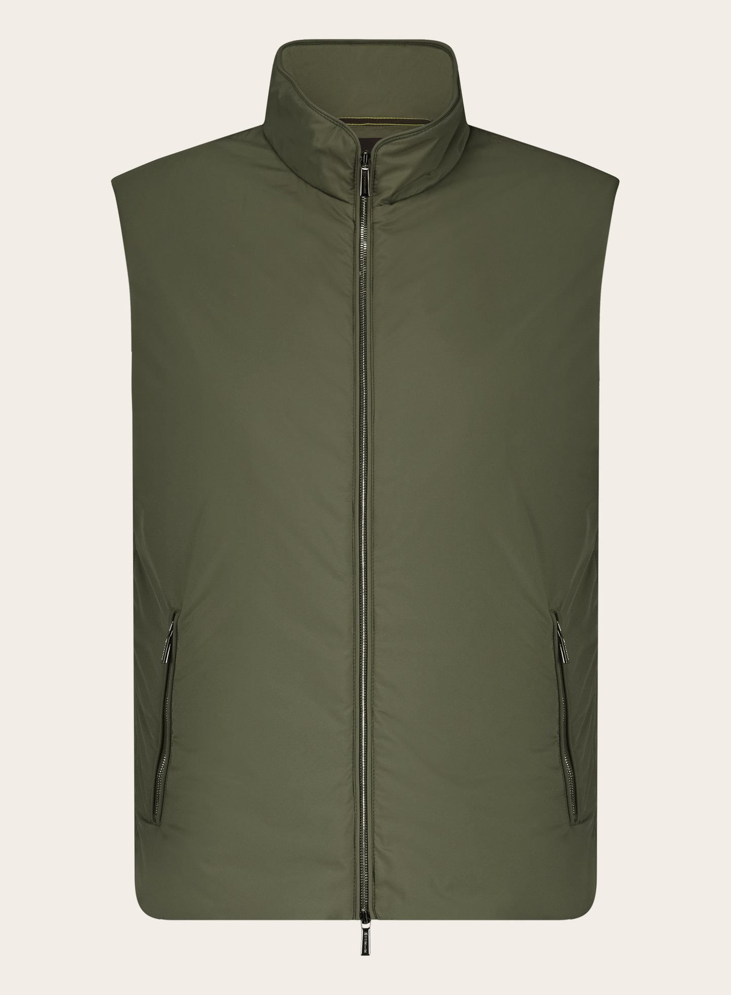 Bodywarmer met opstaande kraag | Groen