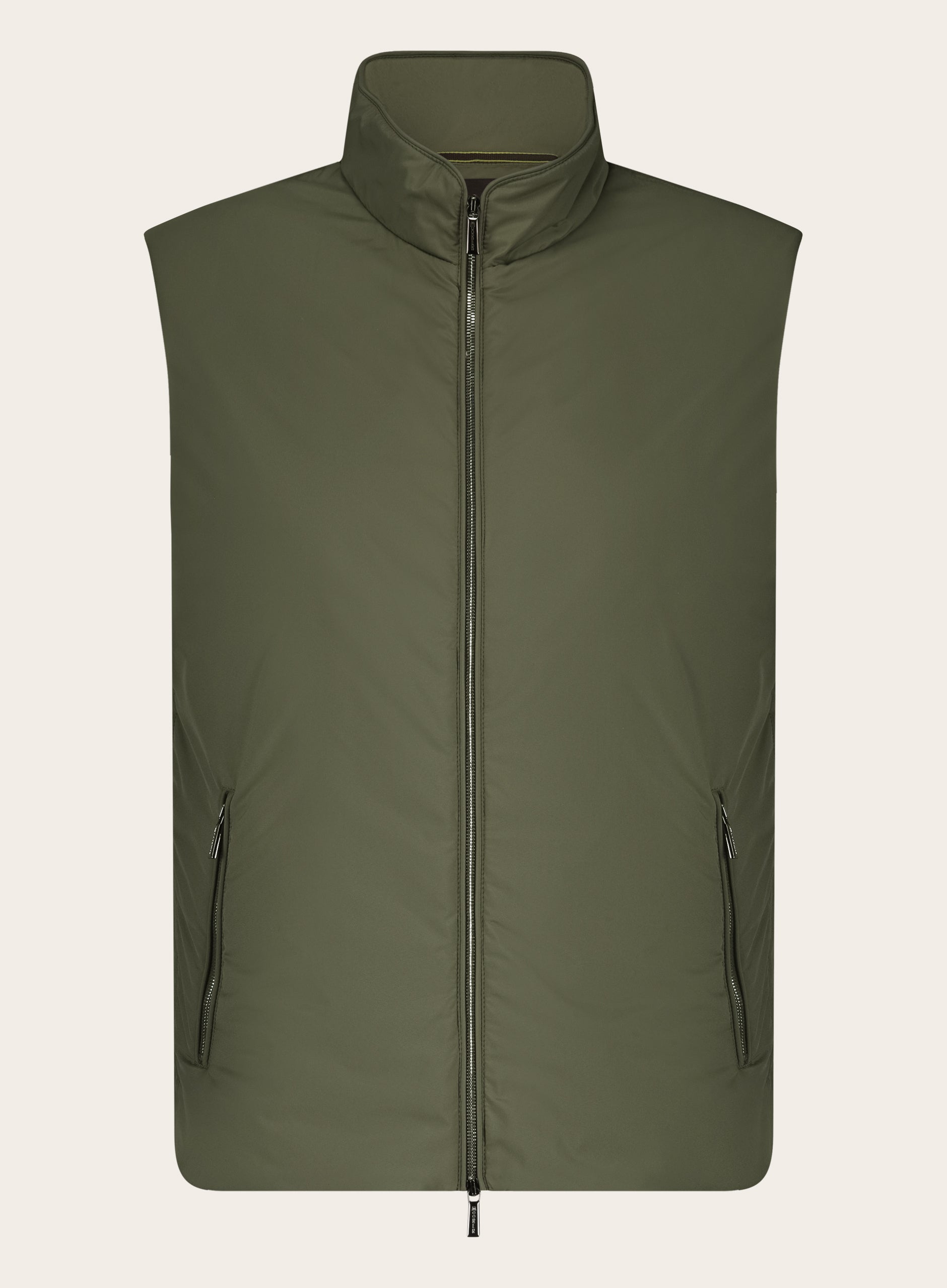 Bodywarmer met opstaande kraag | Groen