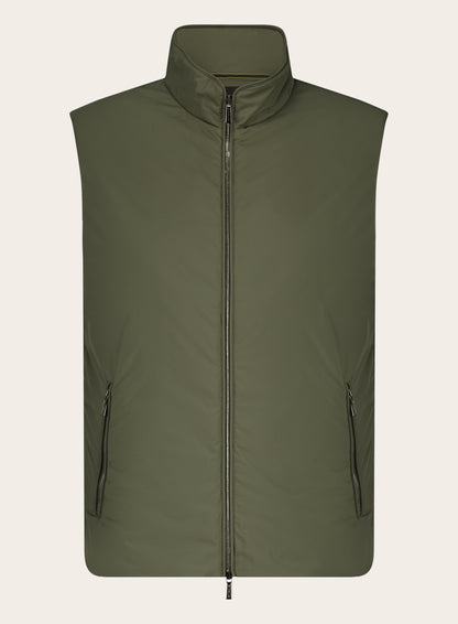 Bodywarmer met opstaande kraag | Groen