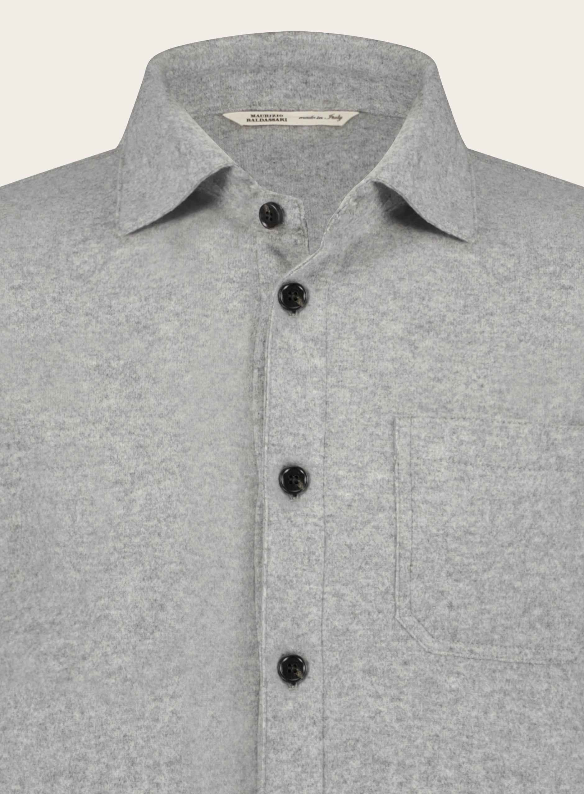 Regular-fit overshirt van cashmere | Grijs