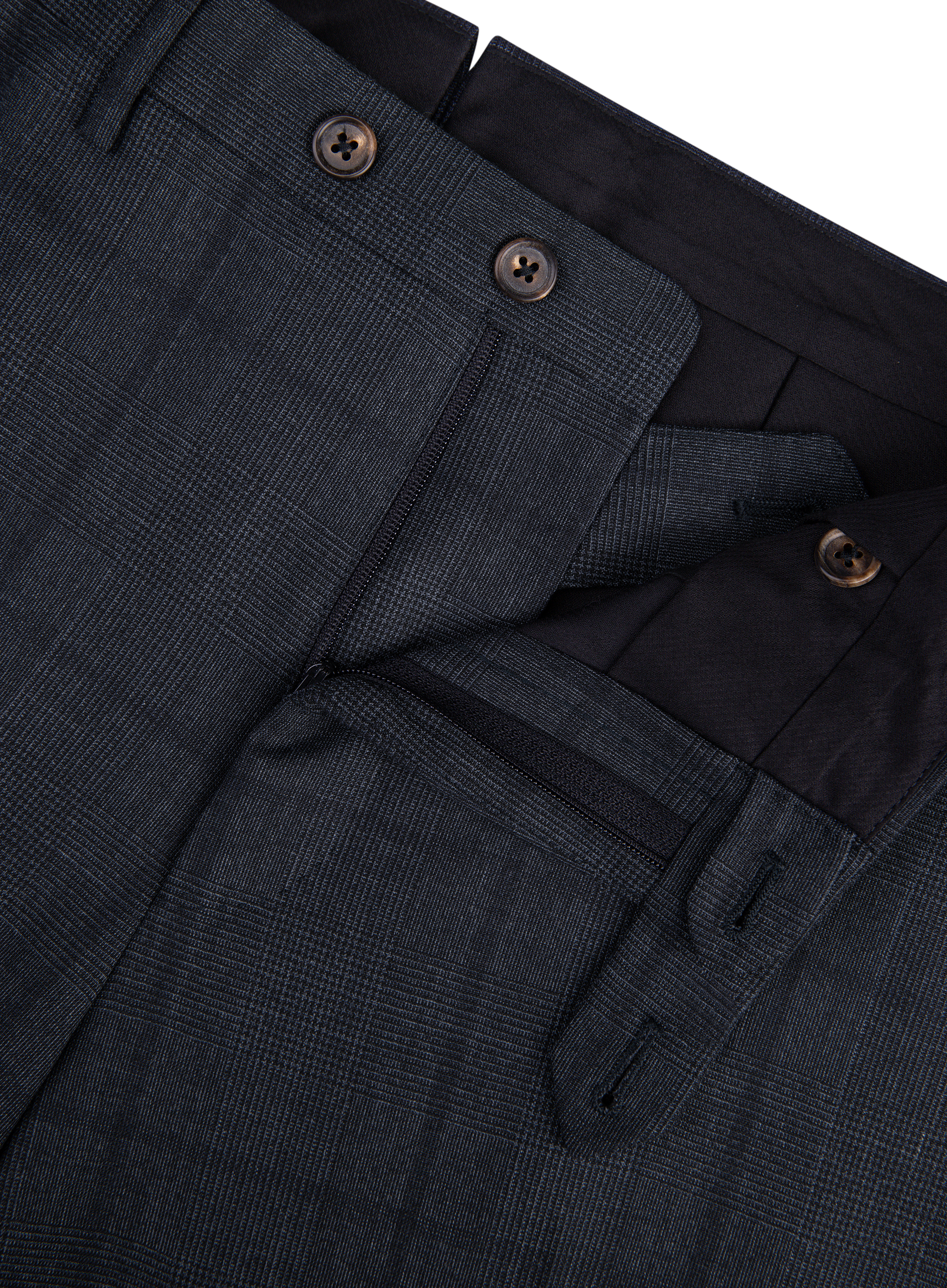 Geruit pak van wol | FULL_WIDTH | Blauw