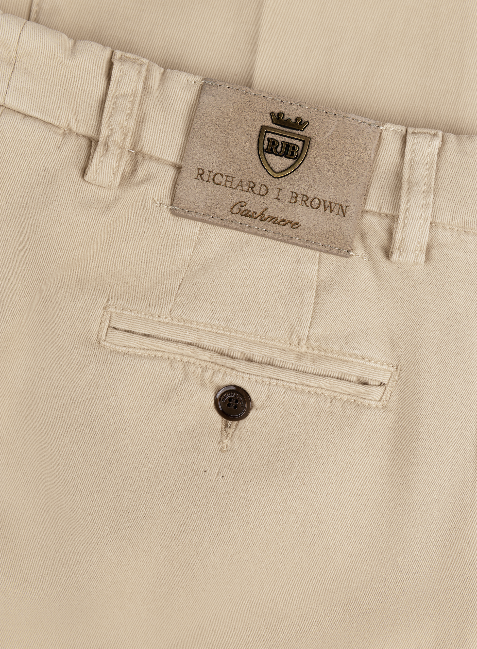 Singapore pantalon van katoen en cashmere | FULL_WIDTH | Beige