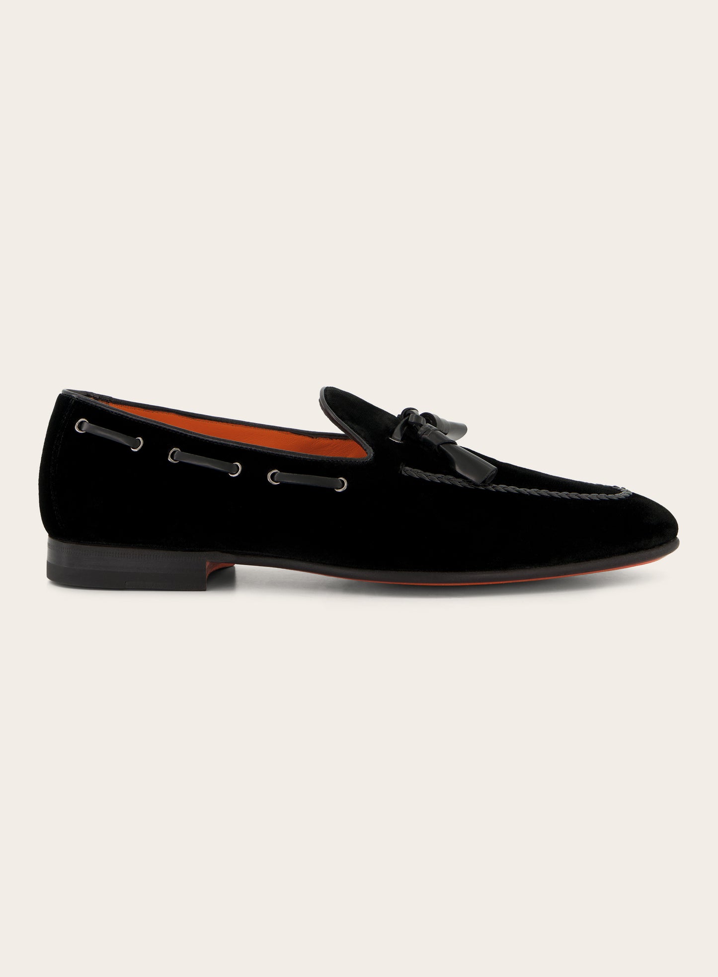 Tassel loafers van suède | Zwart