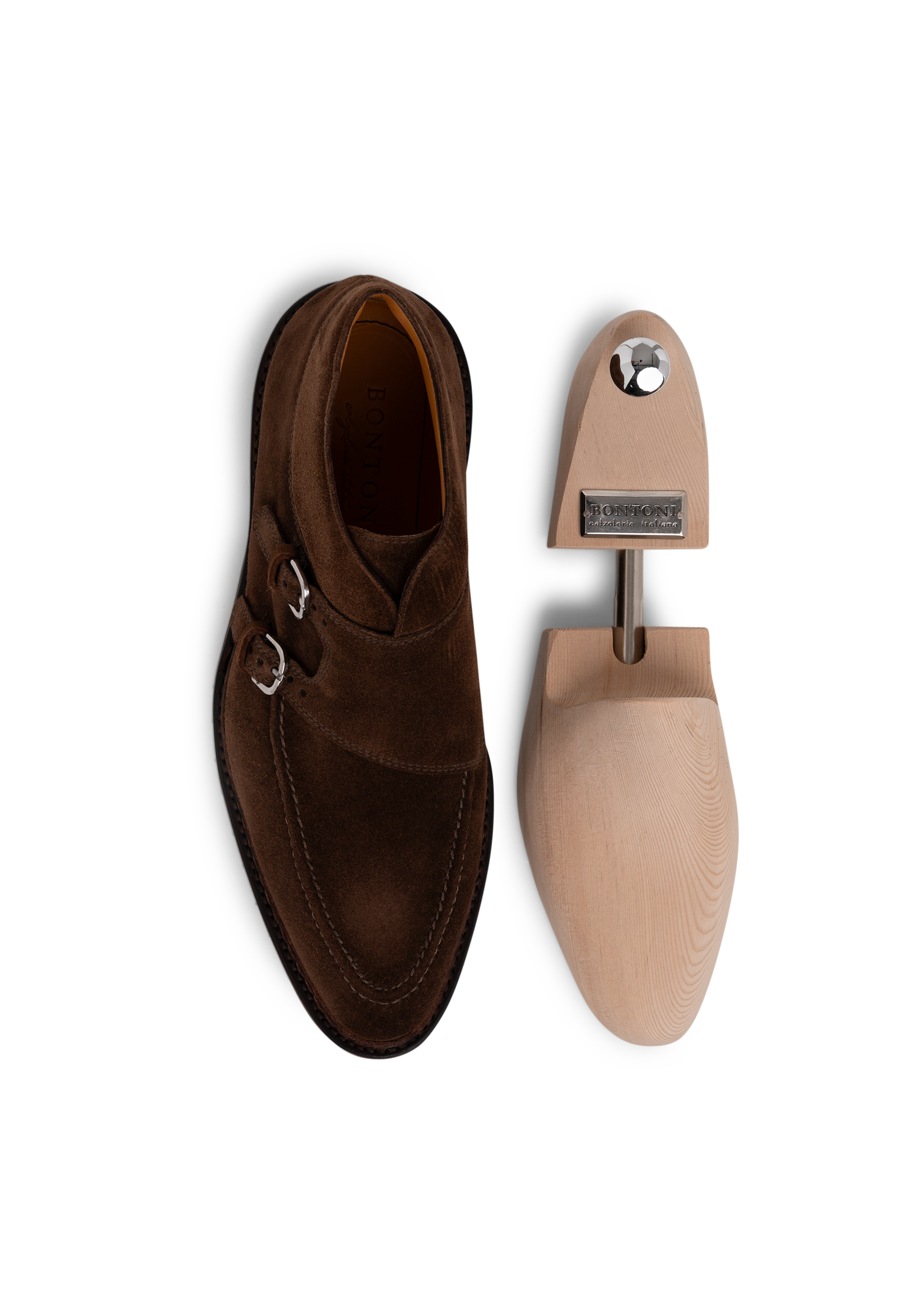 Diamente III dubbele gespschoenen van suède | Bruin