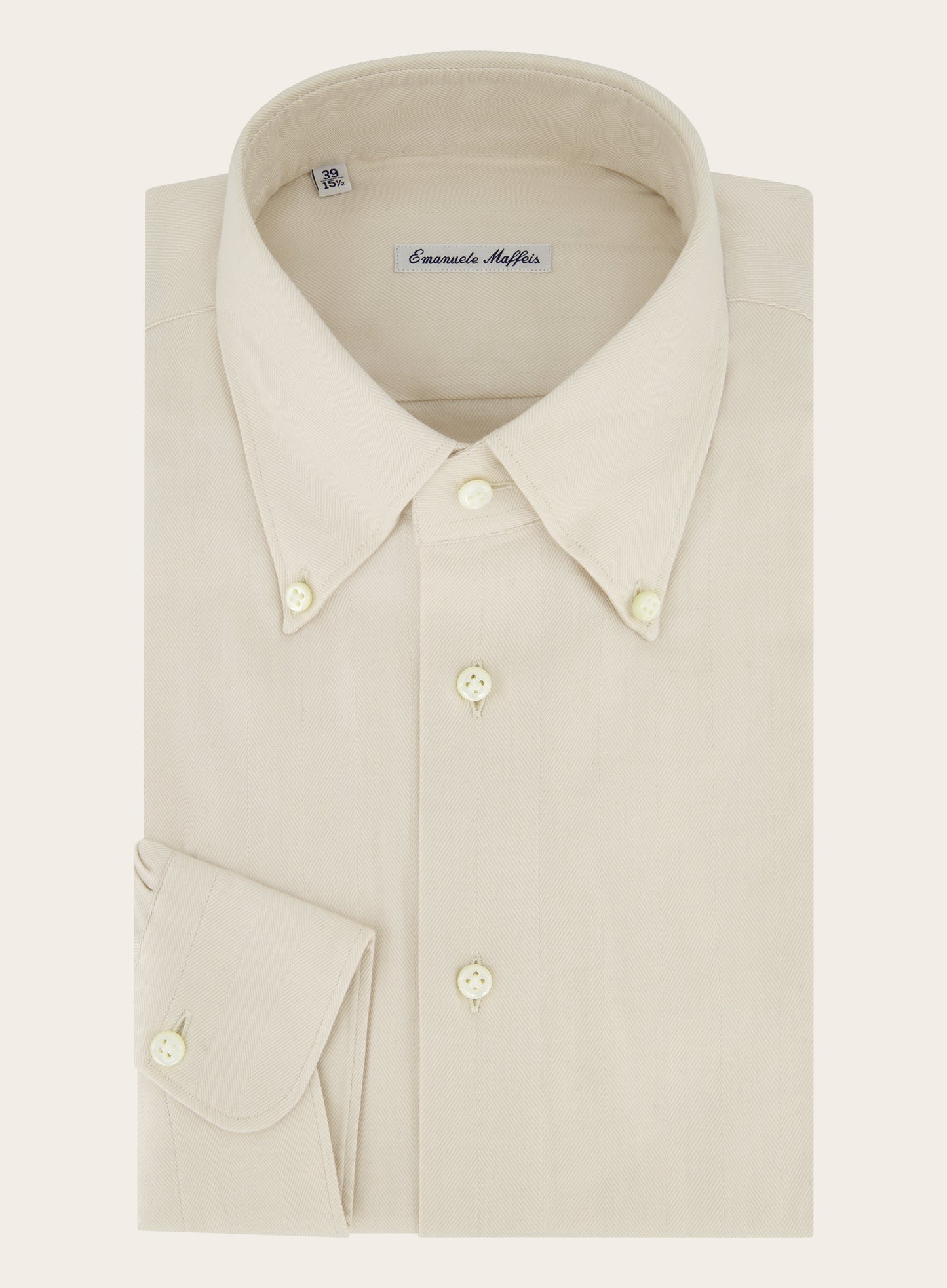 Button down shirt van katoen | L.BEIGE