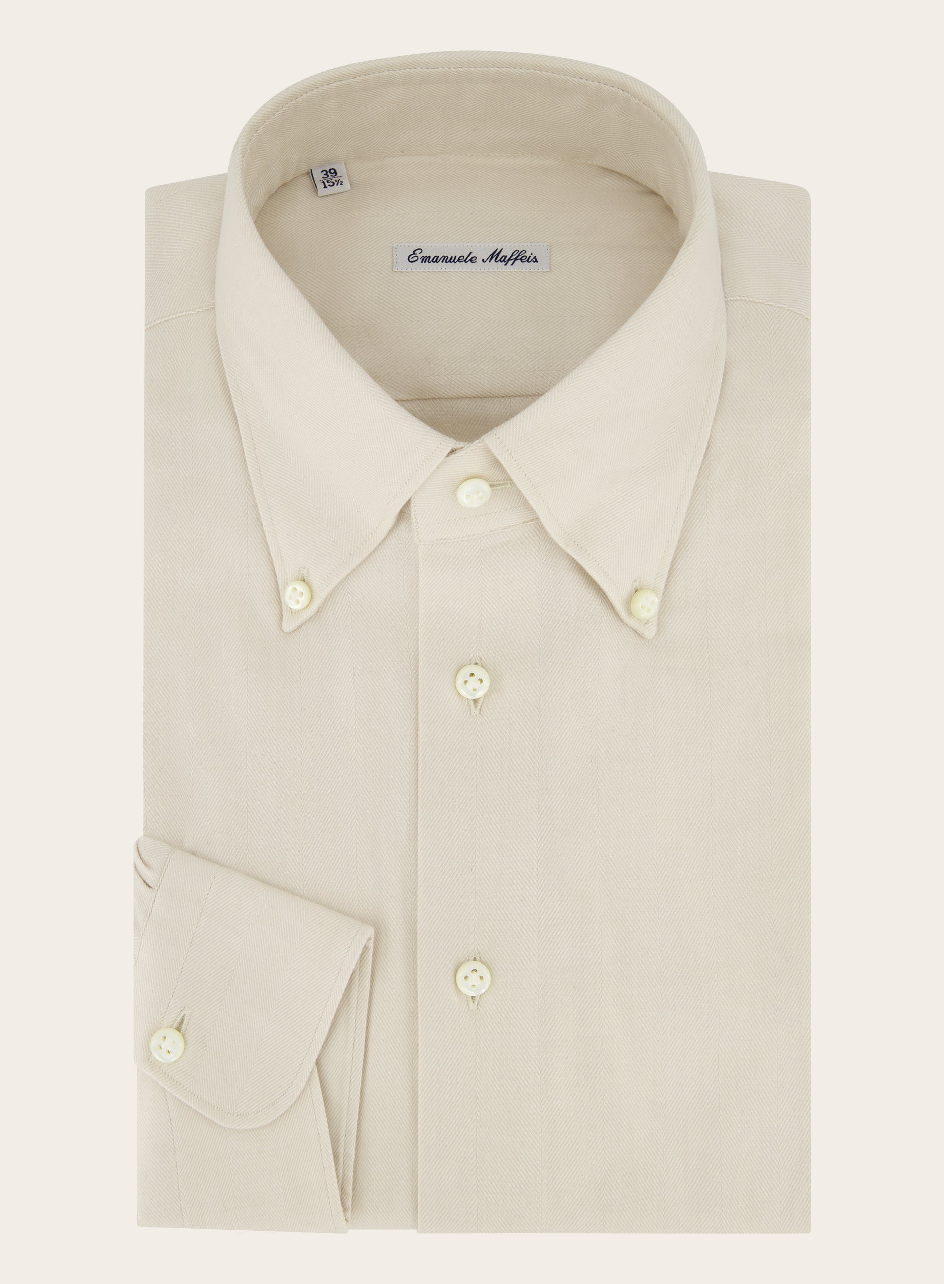 Button down shirt van katoen | L.BEIGE