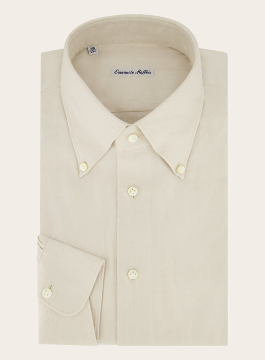 Button down shirt van katoen | L.BEIGE