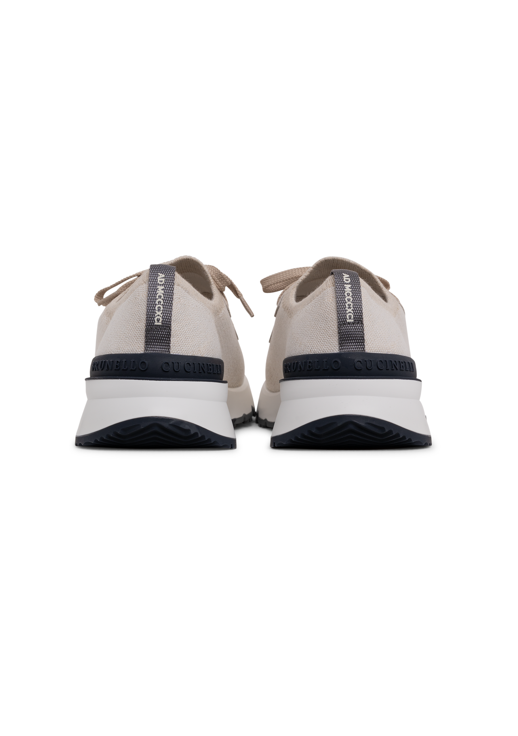 Knitted low top sneakers | FULL_WIDHT | Beige Melee