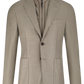 Jasje met uitneembare kraag van wol | Beige