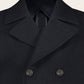 Slim-fit double-breasted mantel van wol en cashmere | BLUE NAVY