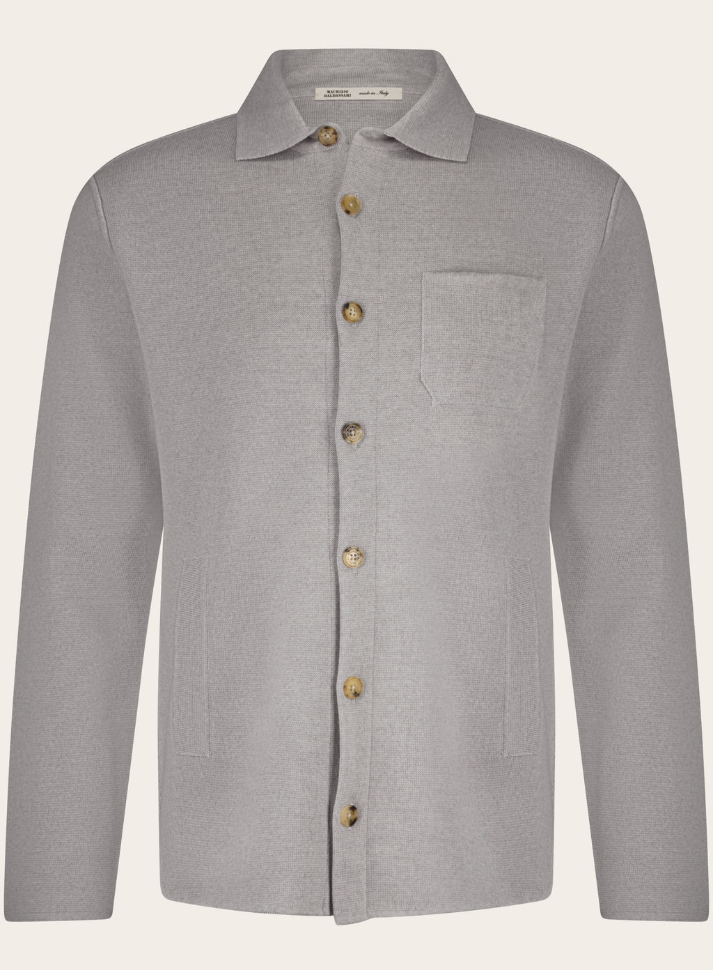 Overshirt van virgin wol | TAUPE