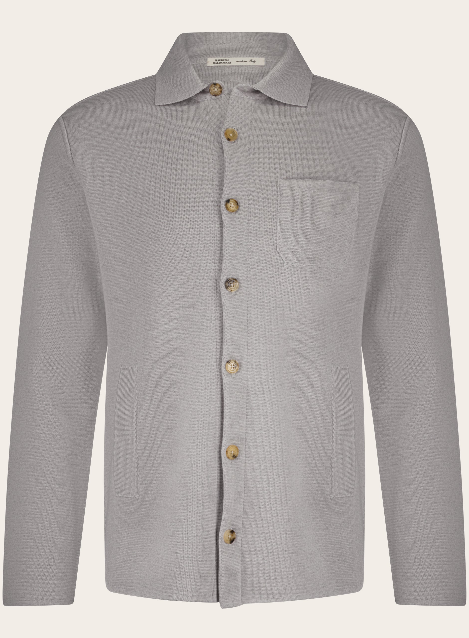 Overshirt van virgin wol | TAUPE