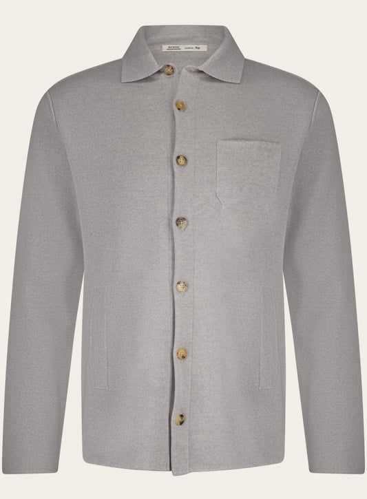 Overshirt van virgin wol | TAUPE