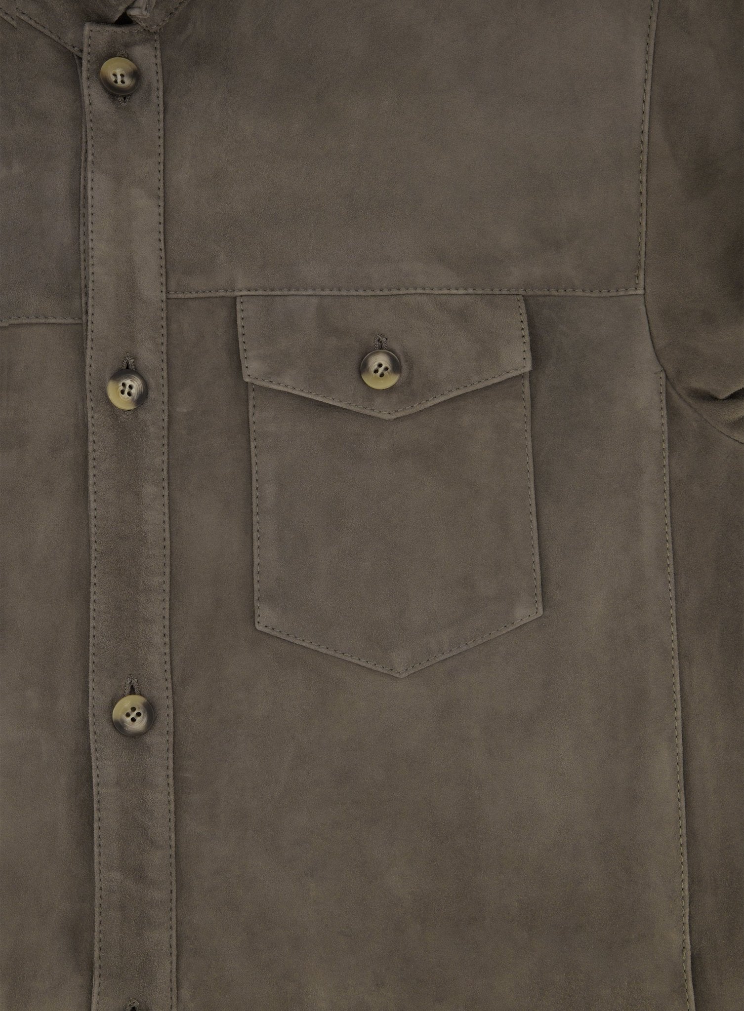 Dex overshirt van suėde | WARM GREY